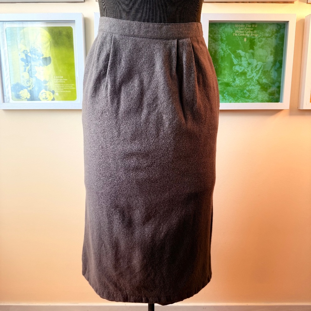 🤍 Vintage 80s Wool High-Waisted Pencil Skirt